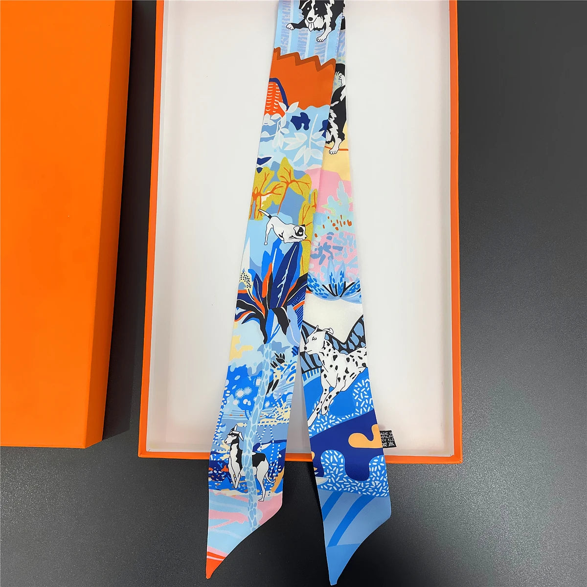 2024 Long Scarf for Women Narrow Ribbon Headband Female Neckerchief Handle Bag Band Bandana Hair Tie Accessories