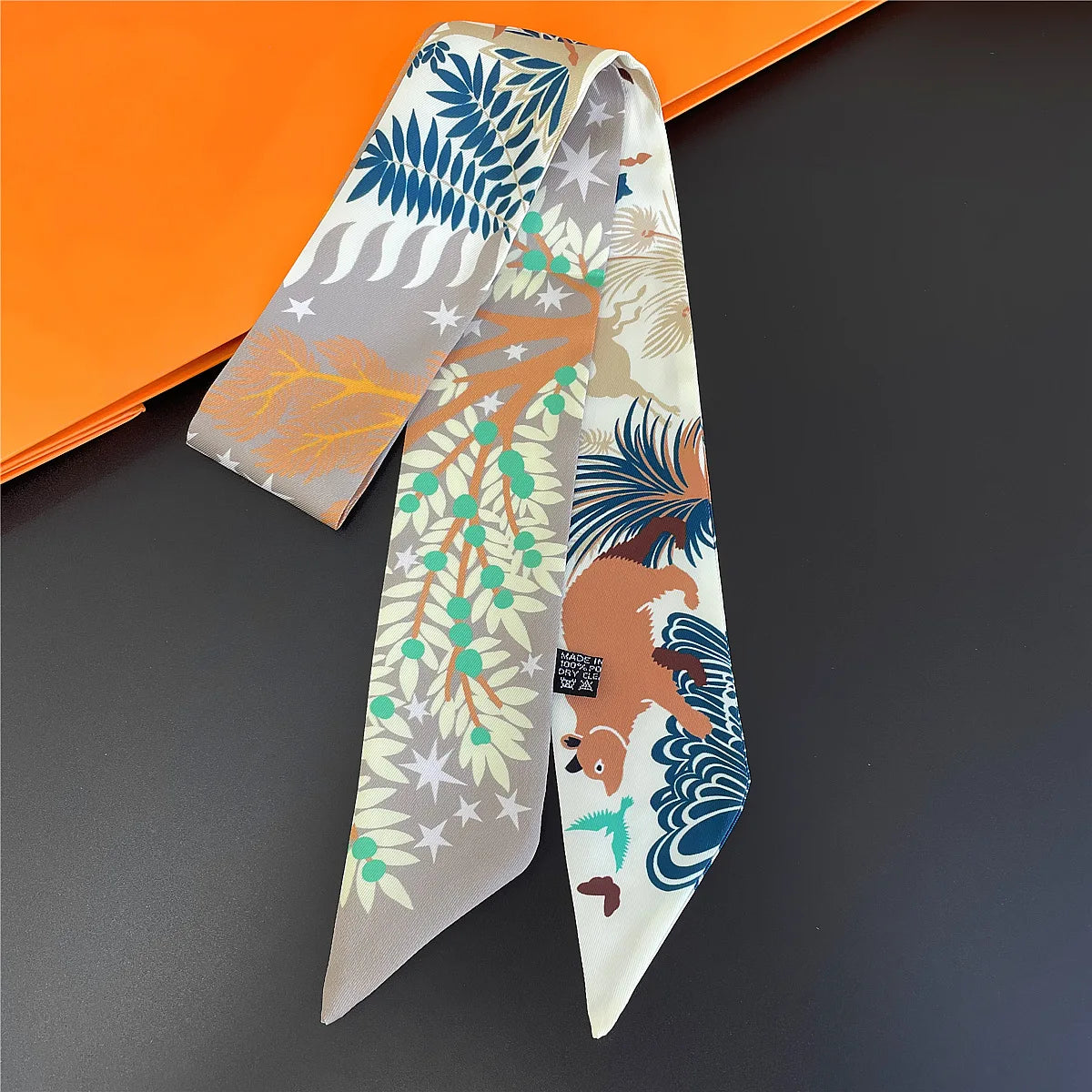 2024 Long Scarf for Women Narrow Ribbon Headband Female Neckerchief Handle Bag Band Bandana Hair Tie Accessories