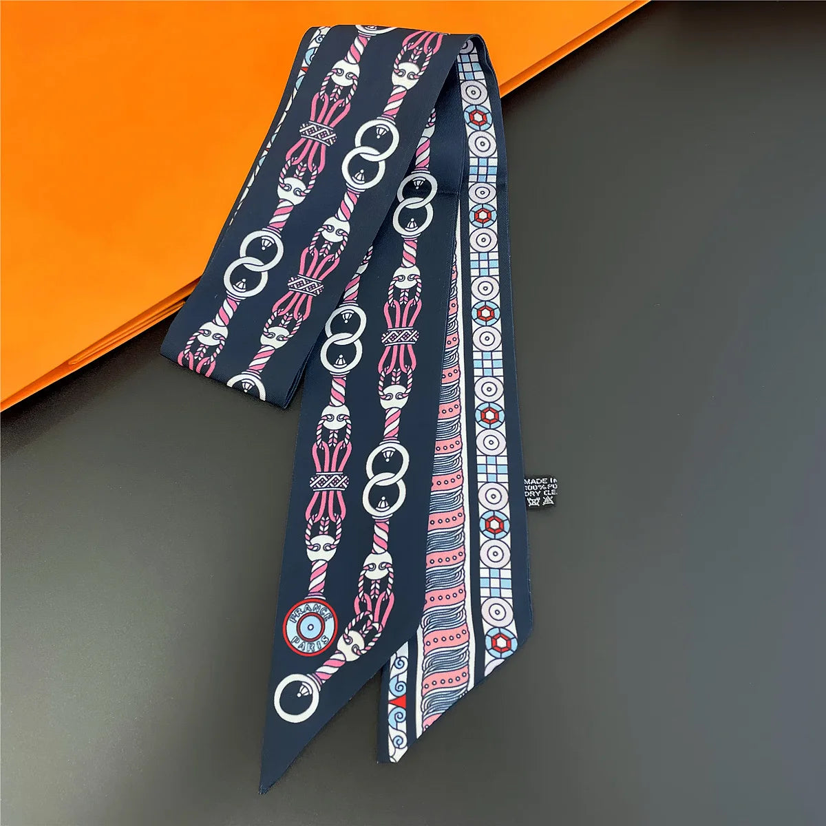 2024 Long Scarf for Women Narrow Ribbon Headband Female Neckerchief Handle Bag Band Bandana Hair Tie Accessories