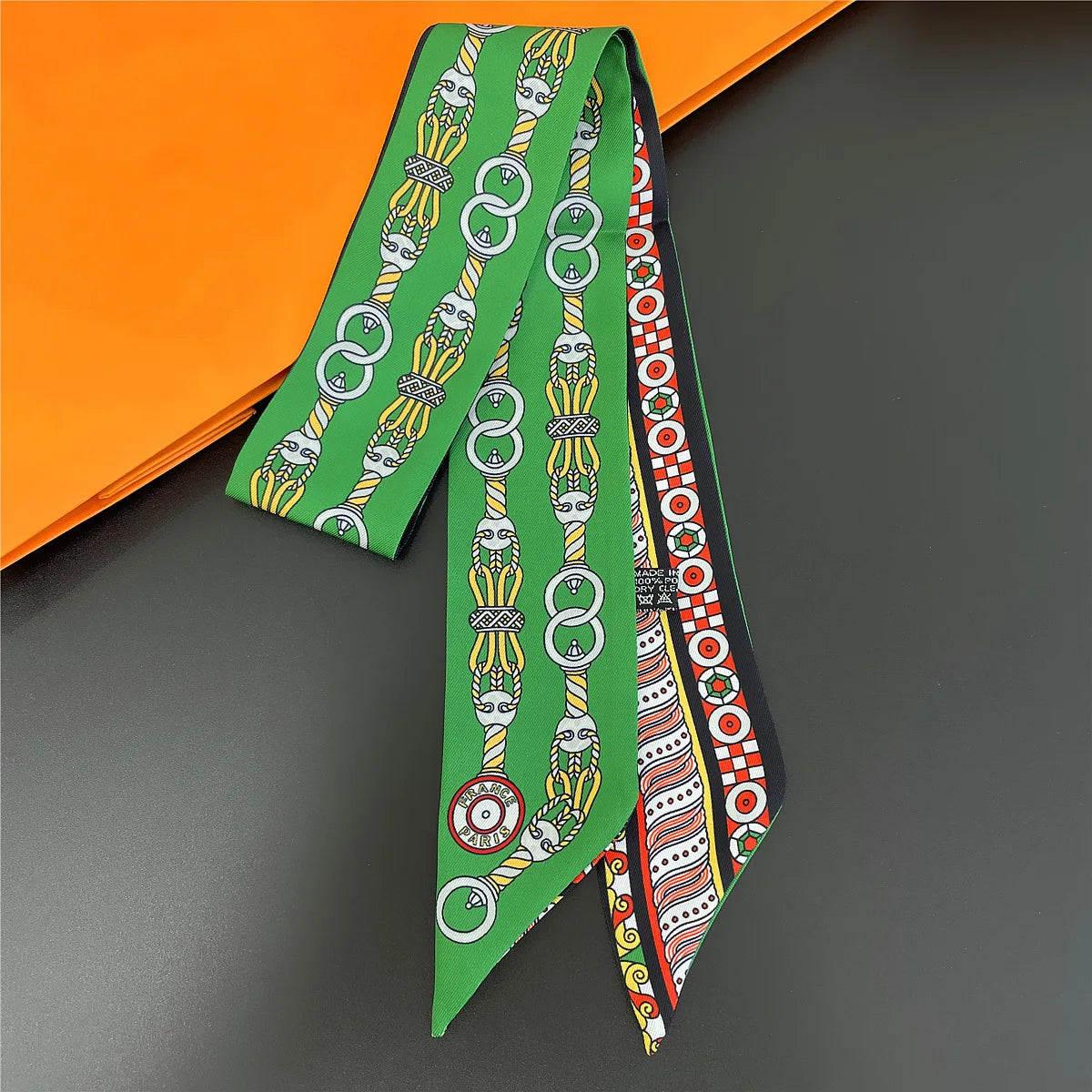 2024 Long Scarf for Women Narrow Ribbon Headband Female Neckerchief Handle Bag Band Bandana Hair Tie Accessories