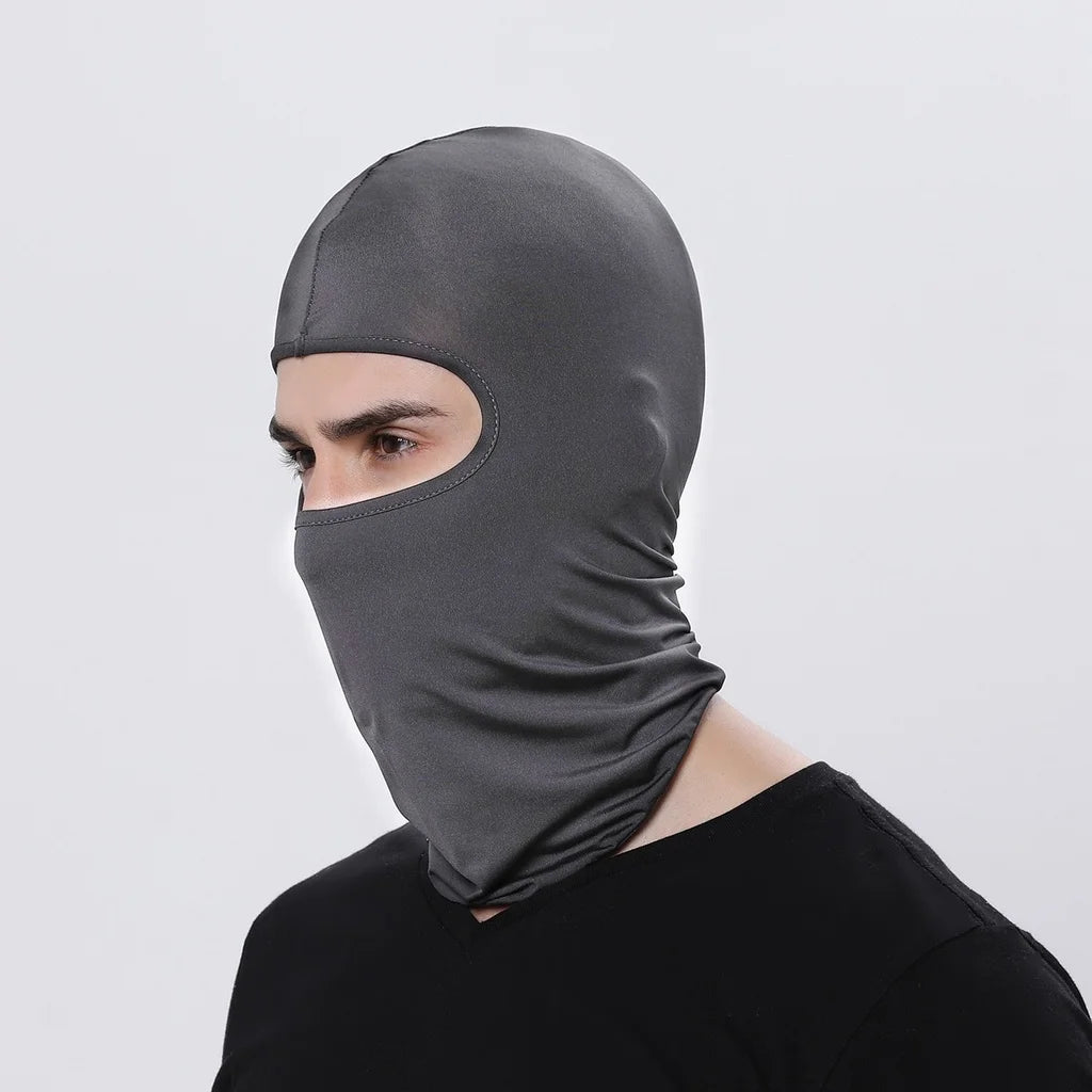 Musion Full Face Mask Black Ghosts Print Balaclava With Skull Printed For Cosplay Party Motorcycle Bike Cycling Hiking Outdoor