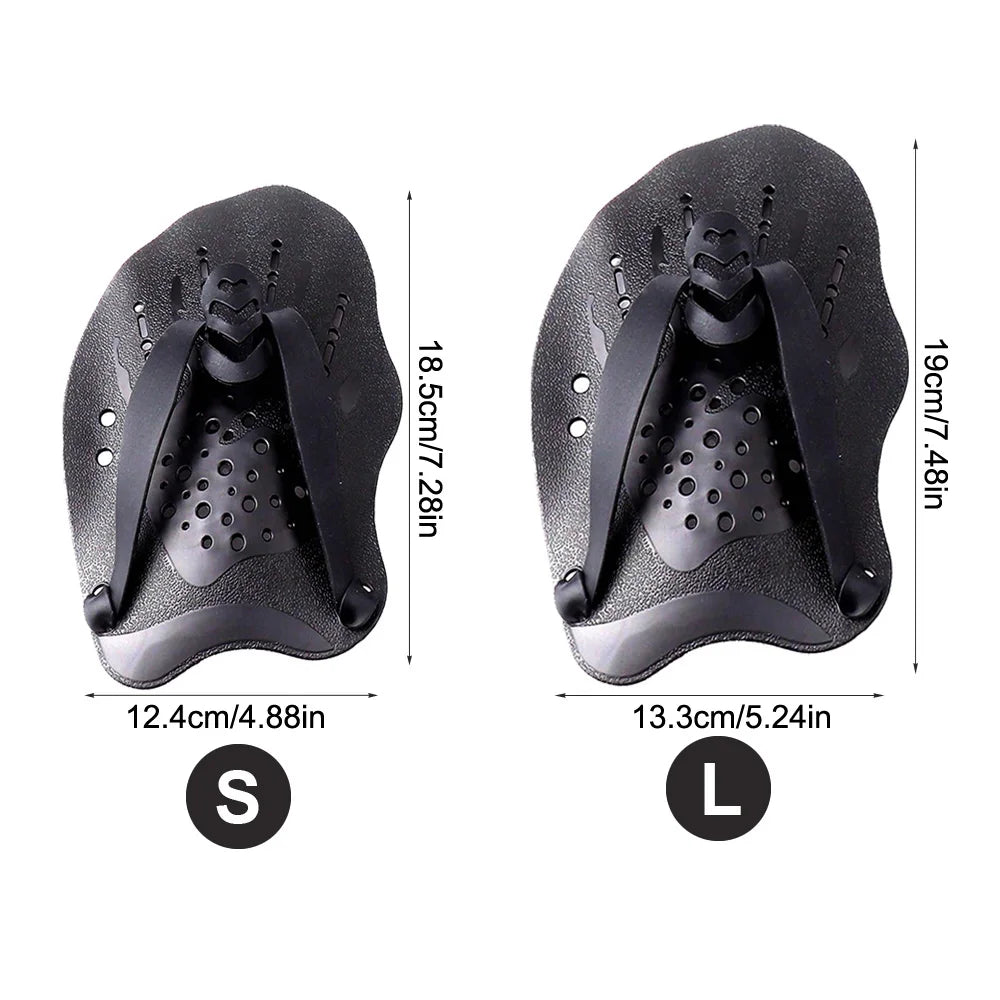 Swimming Training Hands Flippers Swim paddles, Swimming Training Freestyle Swimming Frog Paddles With Adjustable Silicone Straps