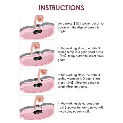 USB Uterine Warm Belt Pain Relief Menstrual Abdomen Stomach Back Waist Infrared Heating Hot Compress Vibration Massager Brace