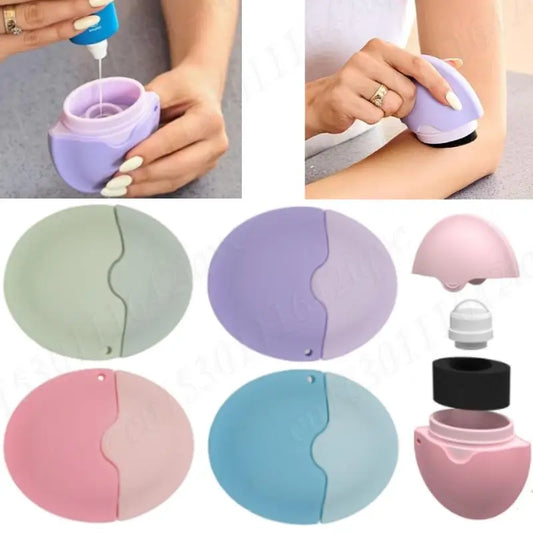 55ML Sunscreen Applicator Portable Refillable Roll on Sponge Applicator Silicone Suncream Lotion Applicators for Family Travel