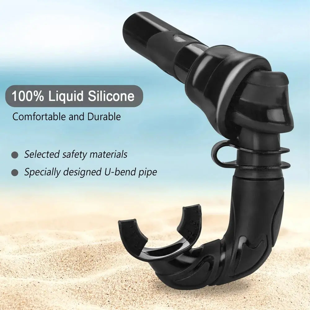Soft Silicone Diving Snorkel Portable Foldable Easy-Breath Wet Scuba With Storage Case for Freediving Spearfishing Swimming