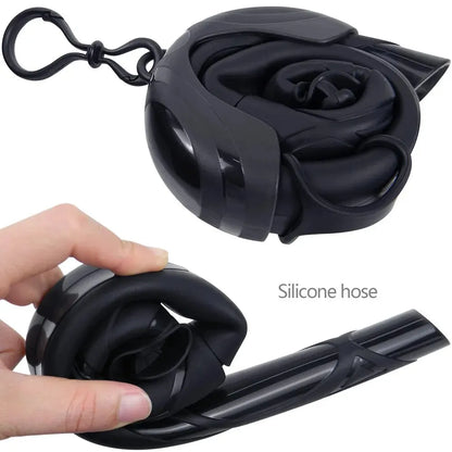 Soft Silicone Diving Snorkel Portable Foldable Easy-Breath Wet Scuba With Storage Case for Freediving Spearfishing Swimming
