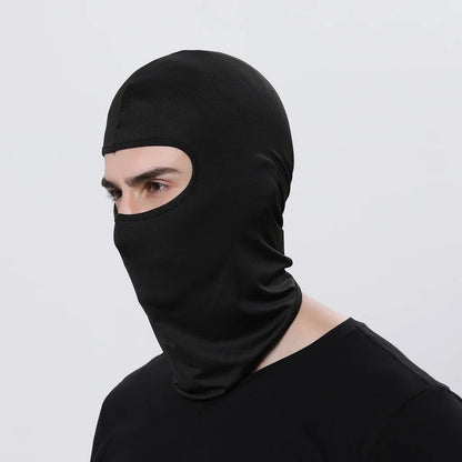 Musion Full Face Mask Black Ghosts Print Balaclava With Skull Printed For Cosplay Party Motorcycle Bike Cycling Hiking Outdoor