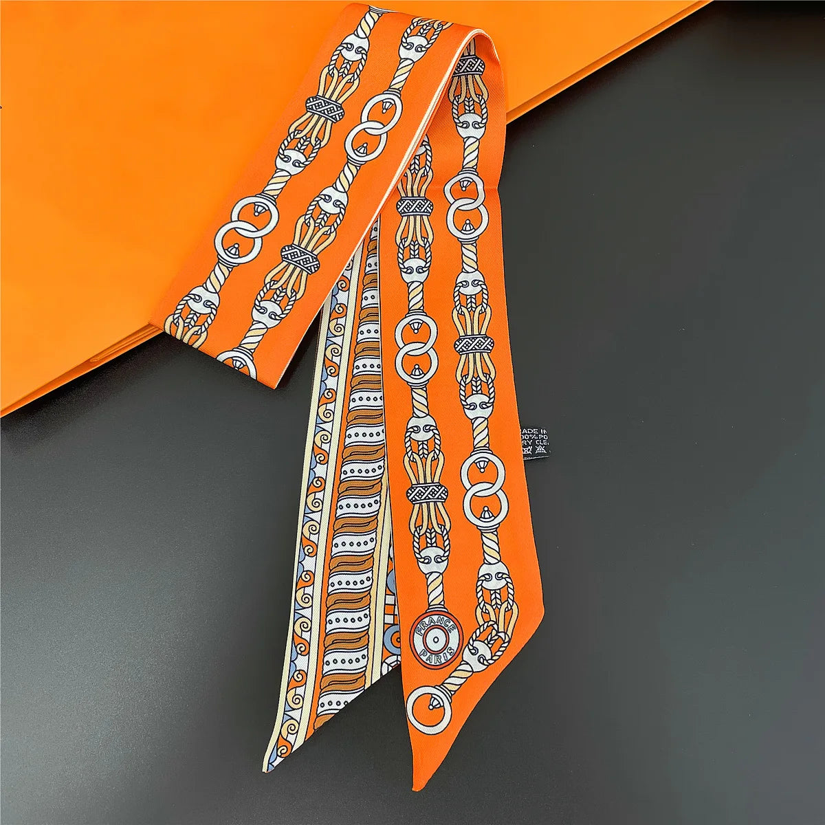 2024 Long Scarf for Women Narrow Ribbon Headband Female Neckerchief Handle Bag Band Bandana Hair Tie Accessories