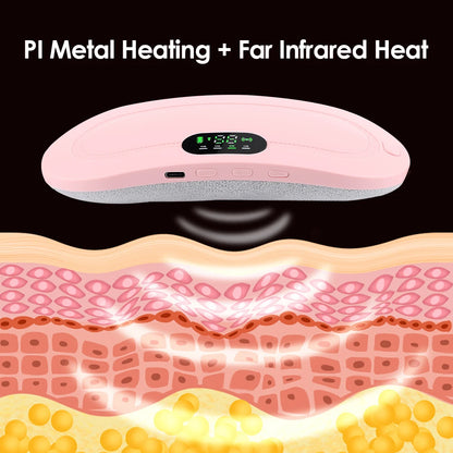 Electric Menstrual Period Cramp Massager Heating Pad Belt for Female Waist Abdominal Warm Palace Belt Massage Device Vibration