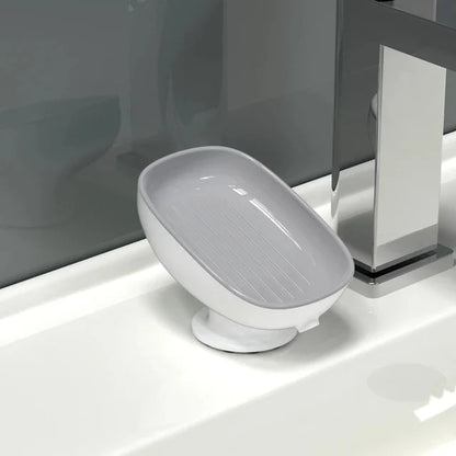 Super Suction Cup Dish Self Draining Kitchen Sponge Container Bathroom Holder Soap Box Drain