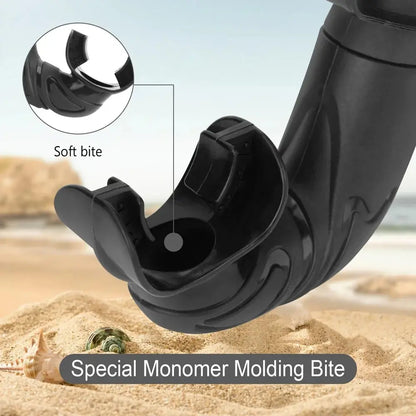 Soft Silicone Diving Snorkel Portable Foldable Easy-Breath Wet Scuba With Storage Case for Freediving Spearfishing Swimming